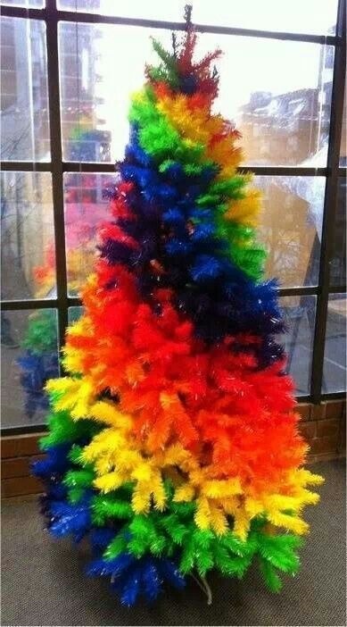 colorful christmas trees2