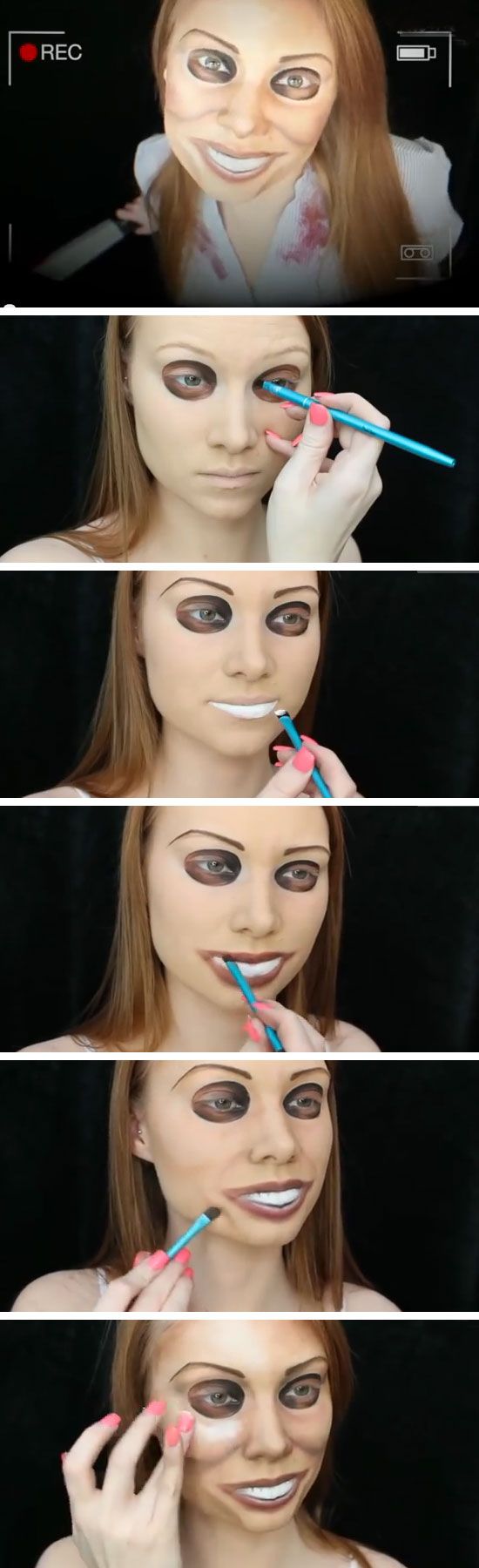 aterrador maquillaje