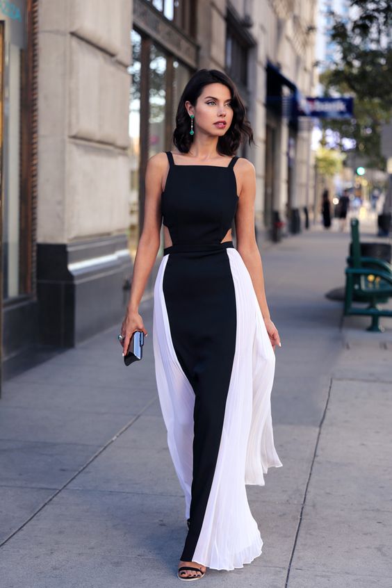 Vestidos en Blanco y Negro que son el sueño de toda fashionista