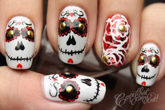 30 Asombrosos Diseños de uñas inspirados en el “Día de Muertos” | Es la Moda