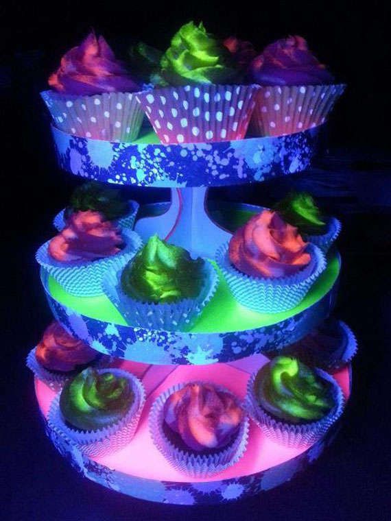 neon cupcakes