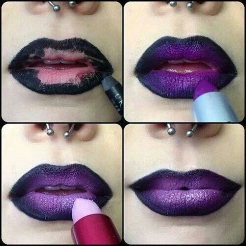 pastel goth lips