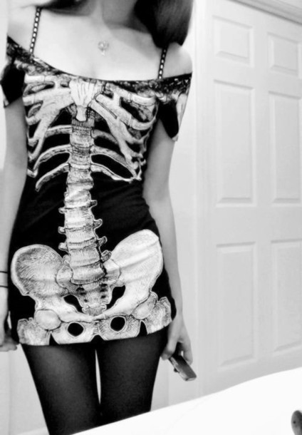vestido skeleton