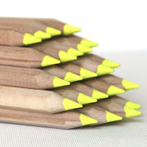 yellow neon pencils