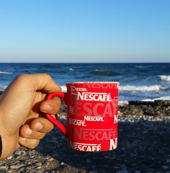 cafe en la playa