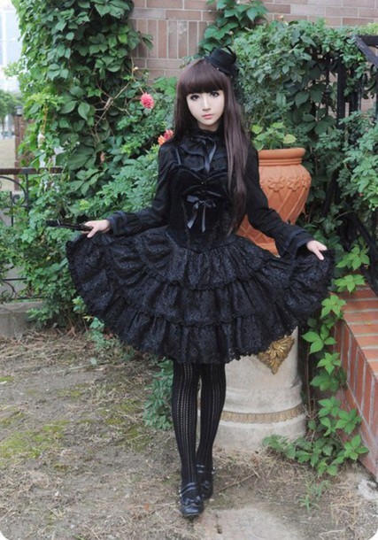 victorian dress black