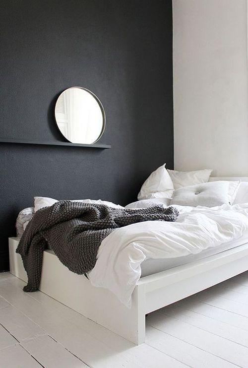 blanco y negro bedroom