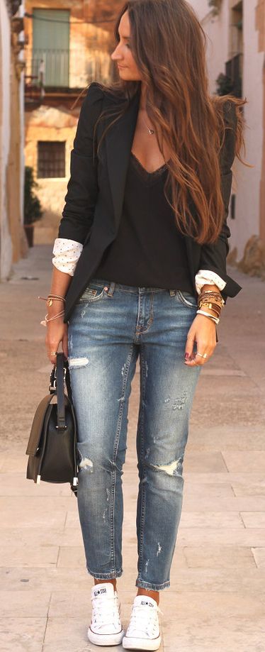 blazer and jeans