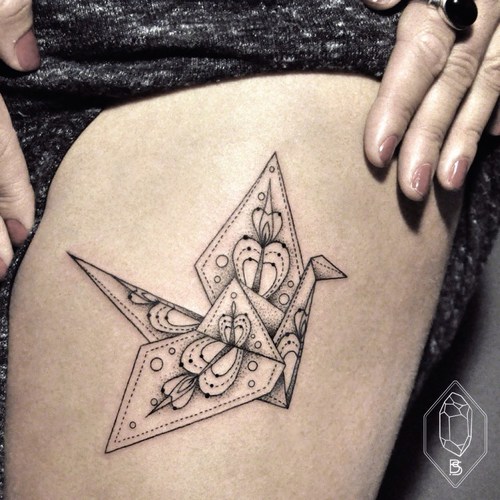 tatuaje origami