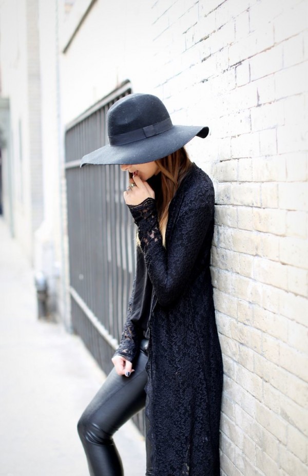 sombrero outfit negro