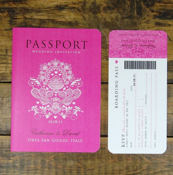 pasaporte boda