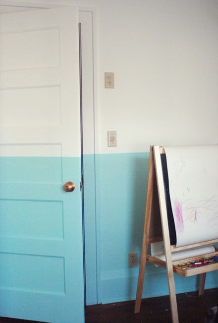 puerta decoracion azul