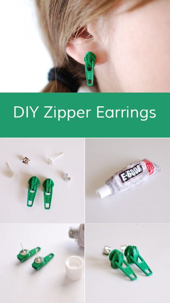 zipper earrings