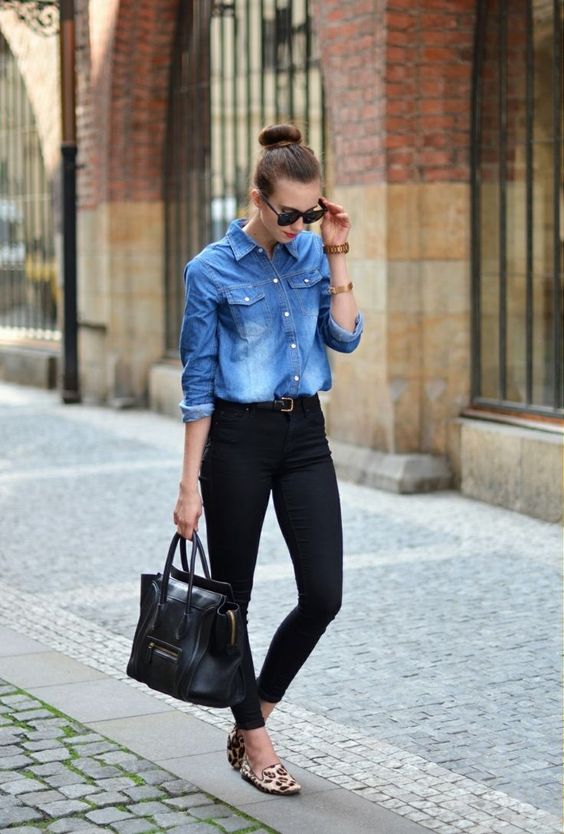 16 Outfits para verte guapísima con skinny jeans negros | Es la Moda