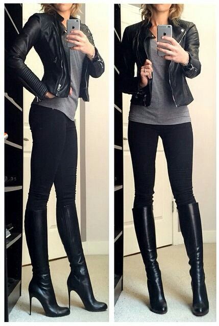 14 Outfits con leggings negros para salir con tu novio | Es la Moda