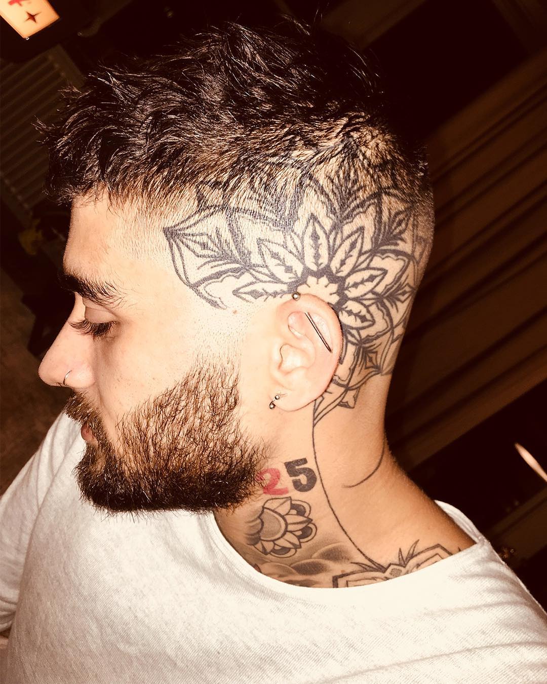 Zayn Malik Se Tatu El Cr Neo Es La Moda   Zayn Cabeza Tatuaje 