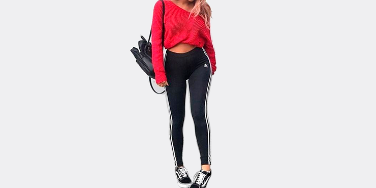 Eiza González lleva tenis converse y leggings rojos para hacer