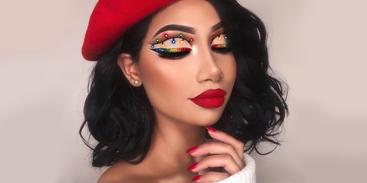 Maquillajes para una sesión de fotos de Nochebuena