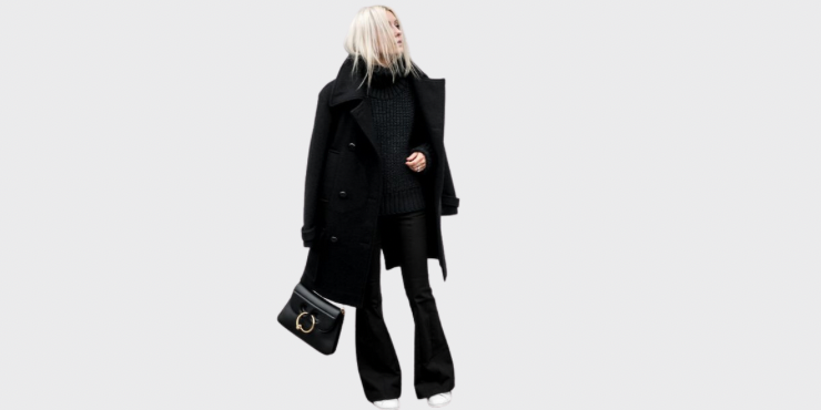 Ideas para usar pantalones anchos con tenis